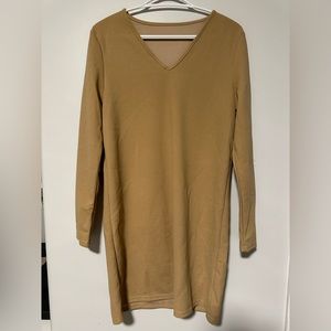 Long sleeve slip dress